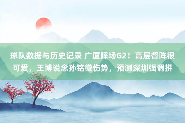 球队数据与历史记录 广厦踩场G2！高层督阵很可爱，王博说念孙铭徽伤势，预测深圳强调拼