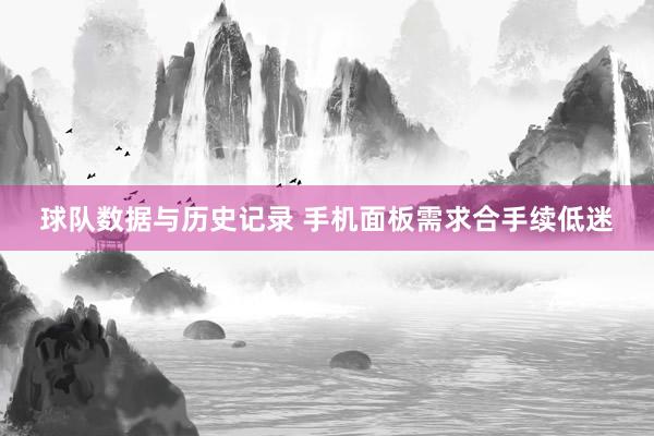 球队数据与历史记录 手机面板需求合手续低迷