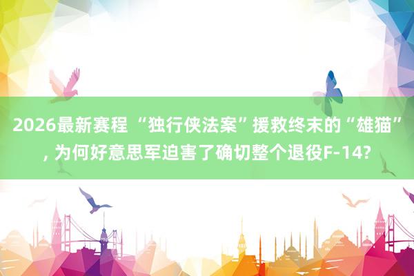 2026最新赛程 “独行侠法案”援救终末的“雄猫”， 为何好意思军迫害了确切整个退役F-14?