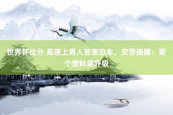 世界杯比分 高速上男人苦衷泊车，交警提醒：蒙个塑料袋呼吸