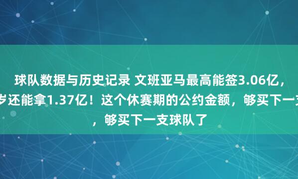 球队数据与历史记录 文班亚马最高能签3.06亿，库里38岁还能拿1.37亿！这个休赛期的公约金额，够买下一支球队了