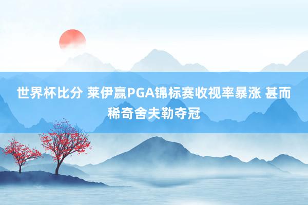 世界杯比分 莱伊赢PGA锦标赛收视率暴涨 甚而稀奇舍夫勒夺冠
