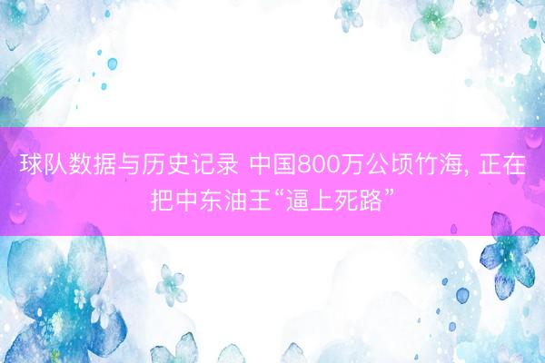 球队数据与历史记录 中国800万公顷竹海, 正在把中东油王“逼上死路”